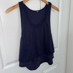 Midnight blue Lululemon Lean In tank top